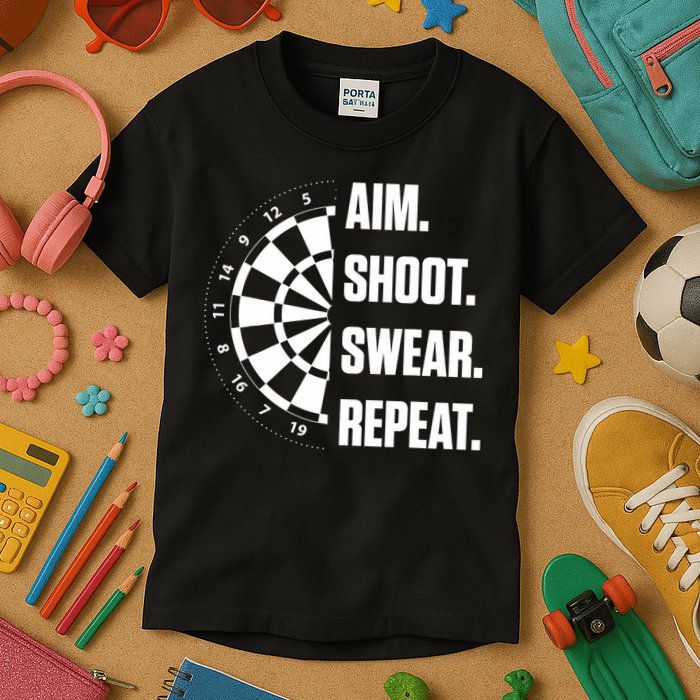 Darts Problems Dartboard Fun Hobby Dart Player Kids T-Shirt