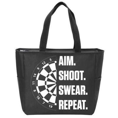 Darts Problems Dartboard Fun Hobby Dart Player Zip Tote Bag