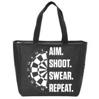 Darts Problems Dartboard Fun Hobby Dart Player Zip Tote Bag