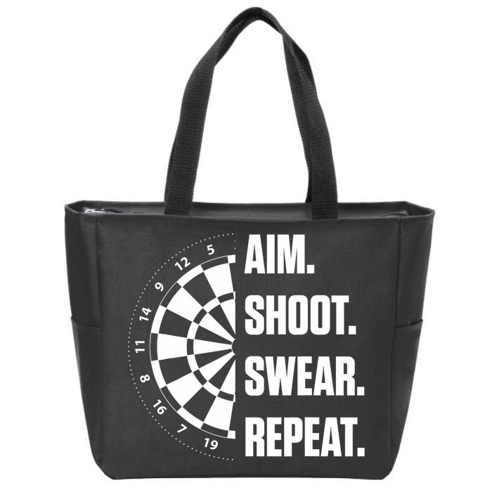 Darts Problems Dartboard Fun Hobby Dart Player Zip Tote Bag