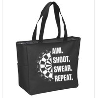 Darts Problems Dartboard Fun Hobby Dart Player Zip Tote Bag