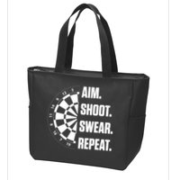 Darts Problems Dartboard Fun Hobby Dart Player Zip Tote Bag