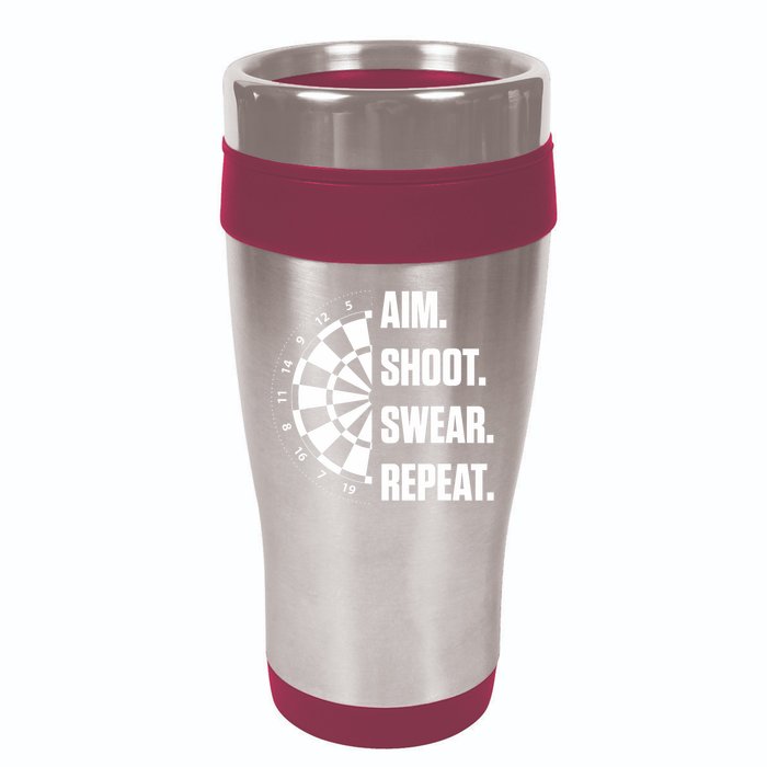 Darts Problems Dartboard Fun Hobby Dart Player 16oz Travel Tumbler