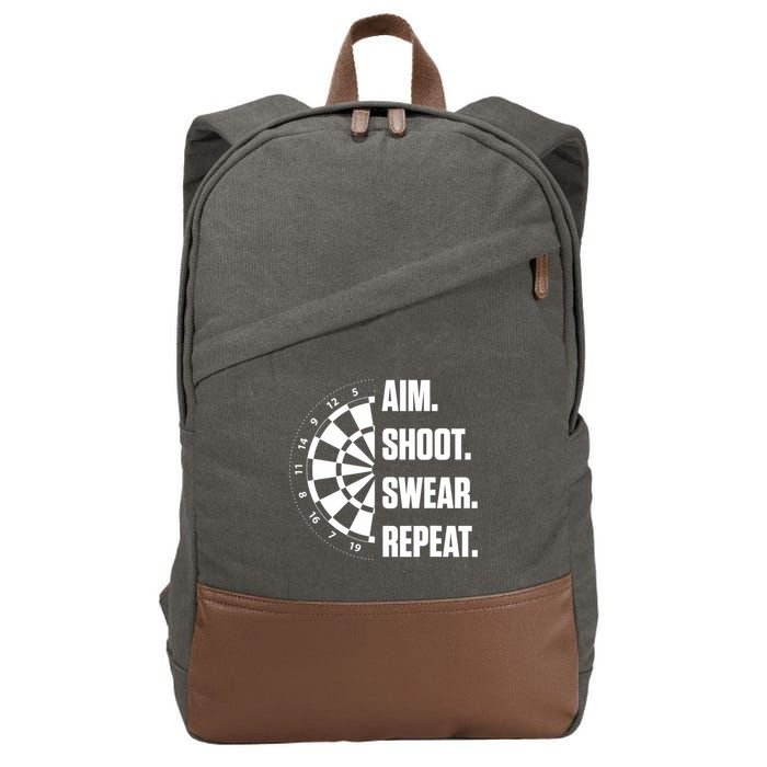 Darts Problems Dartboard Fun Hobby Dart Player Cotton Canvas Backpack