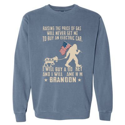 Donkey Pox Destroying America Funny Bigfoot Anti Biden Garment-Dyed Sweatshirt