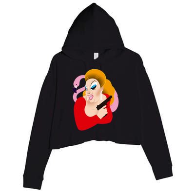 Divinely Pink Crop Fleece Hoodie