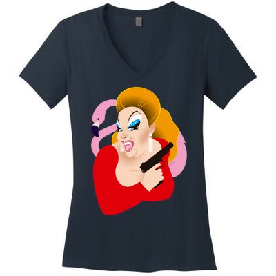 Divinely Pink Women's V-Neck T-Shirt