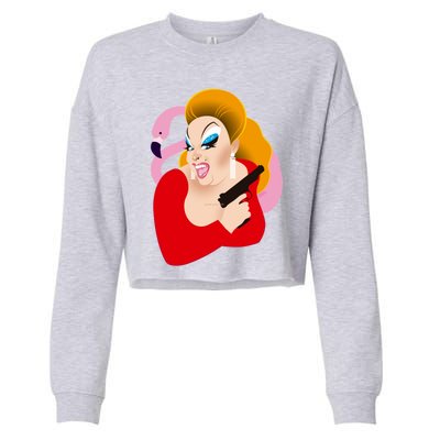 Divinely Pink Cropped Pullover Crew