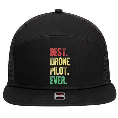 Drone Pilot Drone Photographer Gift 7 Panel Mesh Trucker Snapback Hat