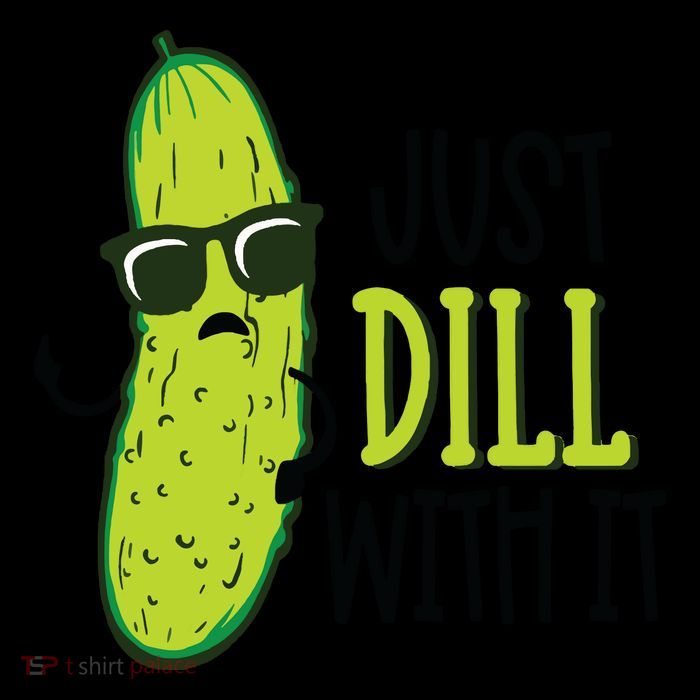 Dill Pickle Dill With It Deal With It Drawstring Bag