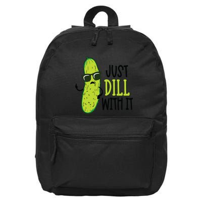 Dill Pickle Dill With It Deal With It 16 in Basic Backpack