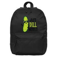 Dill Pickle Dill With It Deal With It 16 in Basic Backpack