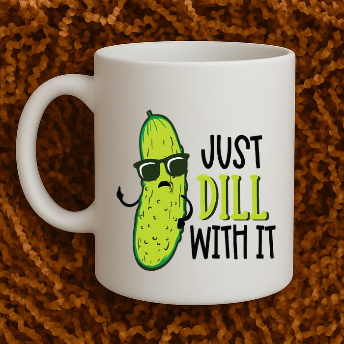 Dill Pickle Dill With It Deal With It Mug