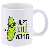 Dill Pickle Dill With It Deal With It 11oz C Handle Ceramic Mug