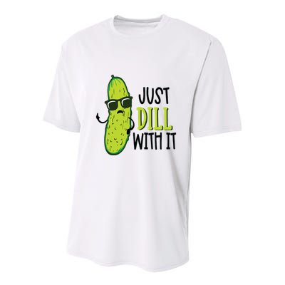 Dill Pickle Dill With It Deal With It Youth Performance Sprint T-Shirt