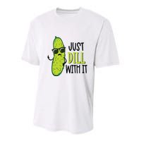 Dill Pickle Dill With It Deal With It Youth Performance Sprint T-Shirt