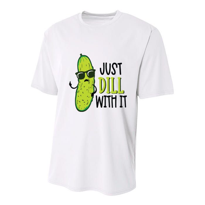 Dill Pickle Dill With It Deal With It Youth Performance Sprint T-Shirt