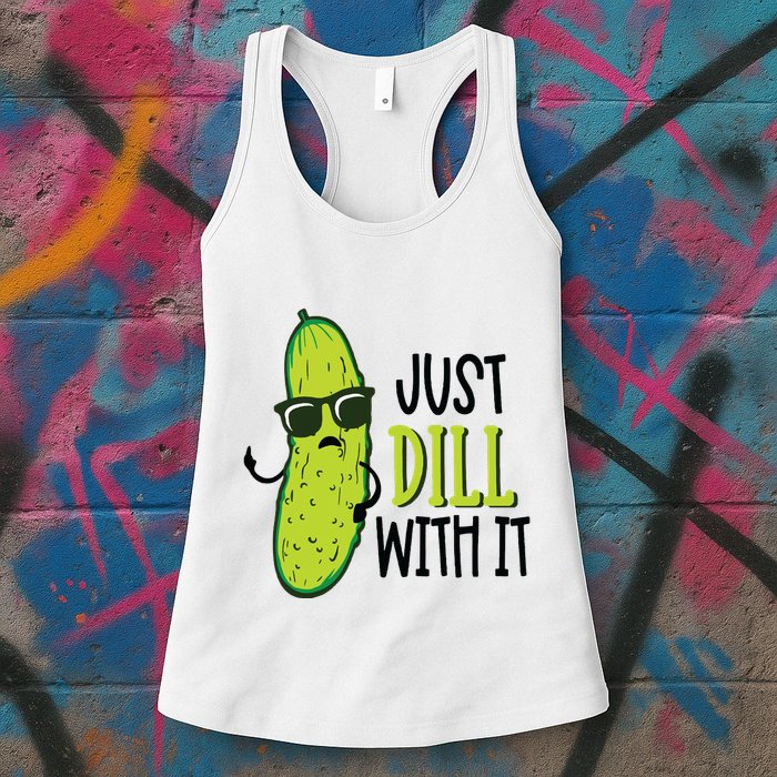 Dill Pickle Dill With It Deal With It Womens Tank Top