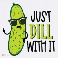 Dill Pickle Dill With It Deal With It Trucker Hat