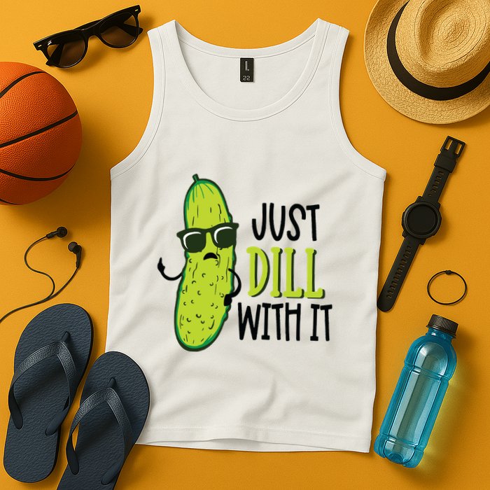 Dill Pickle Dill With It Deal With It Tank Top