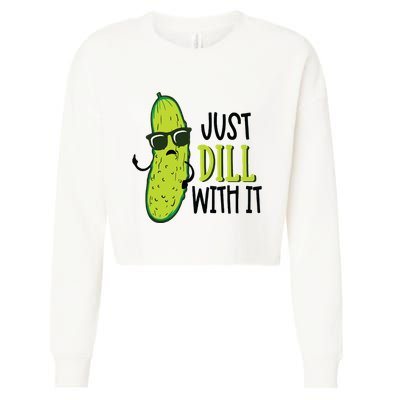 Dill Pickle Dill With It Deal With It Cropped Pullover Crew