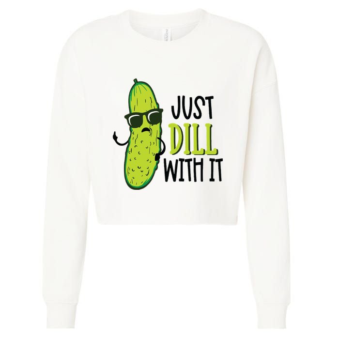 Dill Pickle Dill With It Deal With It Cropped Pullover Crew