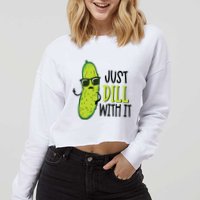 Dill Pickle Dill With It Deal With It Cropped Pullover Crew