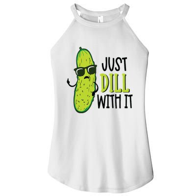 Dill Pickle Dill With It Deal With It Women's Perfect Tri Rocker Tank
