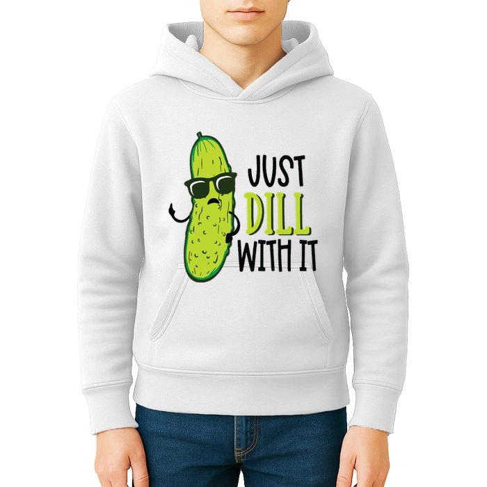 Dill Pickle Dill With It Deal With It Kids Hoodie