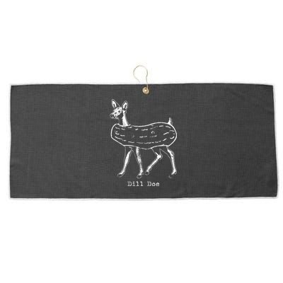 Dill Pickle Dill Doe Funny Large Microfiber Waffle Golf Towel