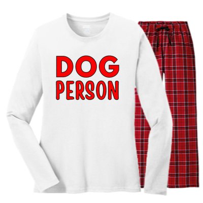 Dog Person Women's Long Sleeve Flannel Pajama Set 