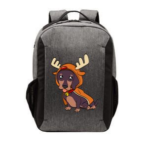 Dachshund Puppy Dressed As Reindeer Dogs Xmas Gift Vector Backpack