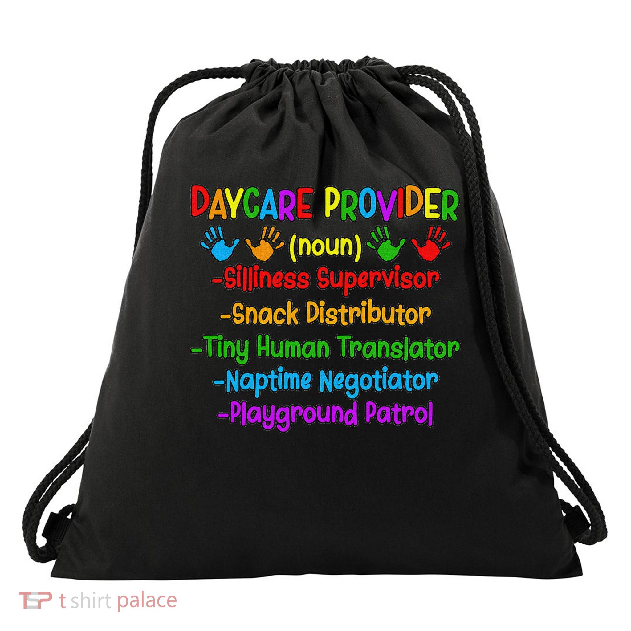 Daycare Provider Definition Daycare Teacher Day Drawstring Bag