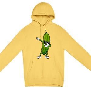 Dill Pickle Dabbing Pickle Glasses Funny Pickle Gift Premium Pullover Hoodie