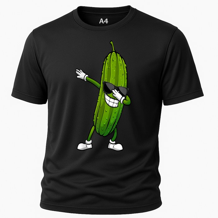 Dill Pickle Dabbing Pickle Glasses Funny Pickle Gift Cooling Performance Crew T-Shirt
