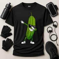 Dill Pickle Dabbing Pickle Glasses Funny Pickle Gift Cooling Performance Crew T-Shirt