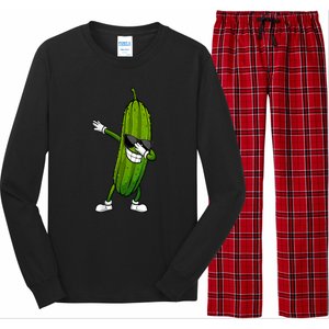 Dill Pickle Dabbing Pickle Glasses Funny Pickle Gift Long Sleeve Pajama Set