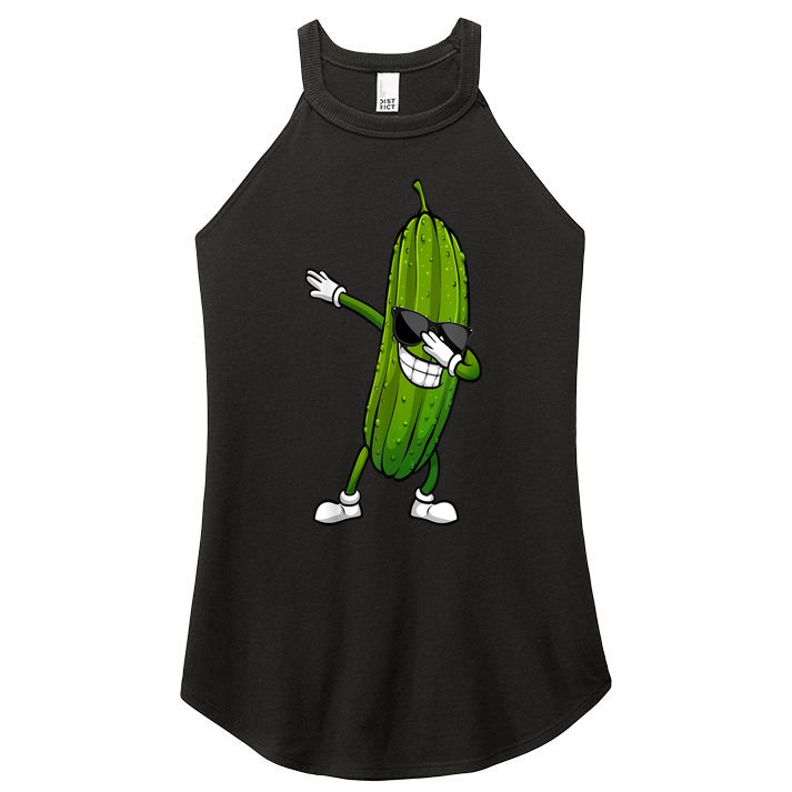 Dill Pickle Dabbing Pickle Glasses Funny Pickle Gift Women's Perfect Tri Rocker Tank