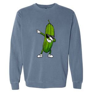 Dill Pickle Dabbing Pickle Glasses Funny Pickle Gift Garment-Dyed Sweatshirt