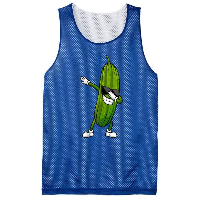 Dill Pickle Dabbing Pickle Glasses Funny Pickle Gift Mesh Reversible Basketball Jersey Tank