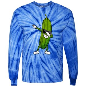 Dill Pickle Dabbing Pickle Glasses Funny Pickle Gift Tie-Dye Long Sleeve Shirt