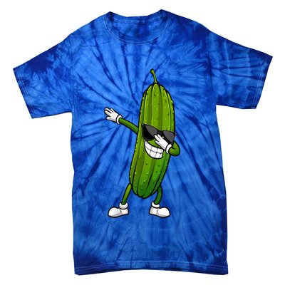 Dill Pickle Dabbing Pickle Glasses Funny Pickle Gift Tie-Dye T-Shirt