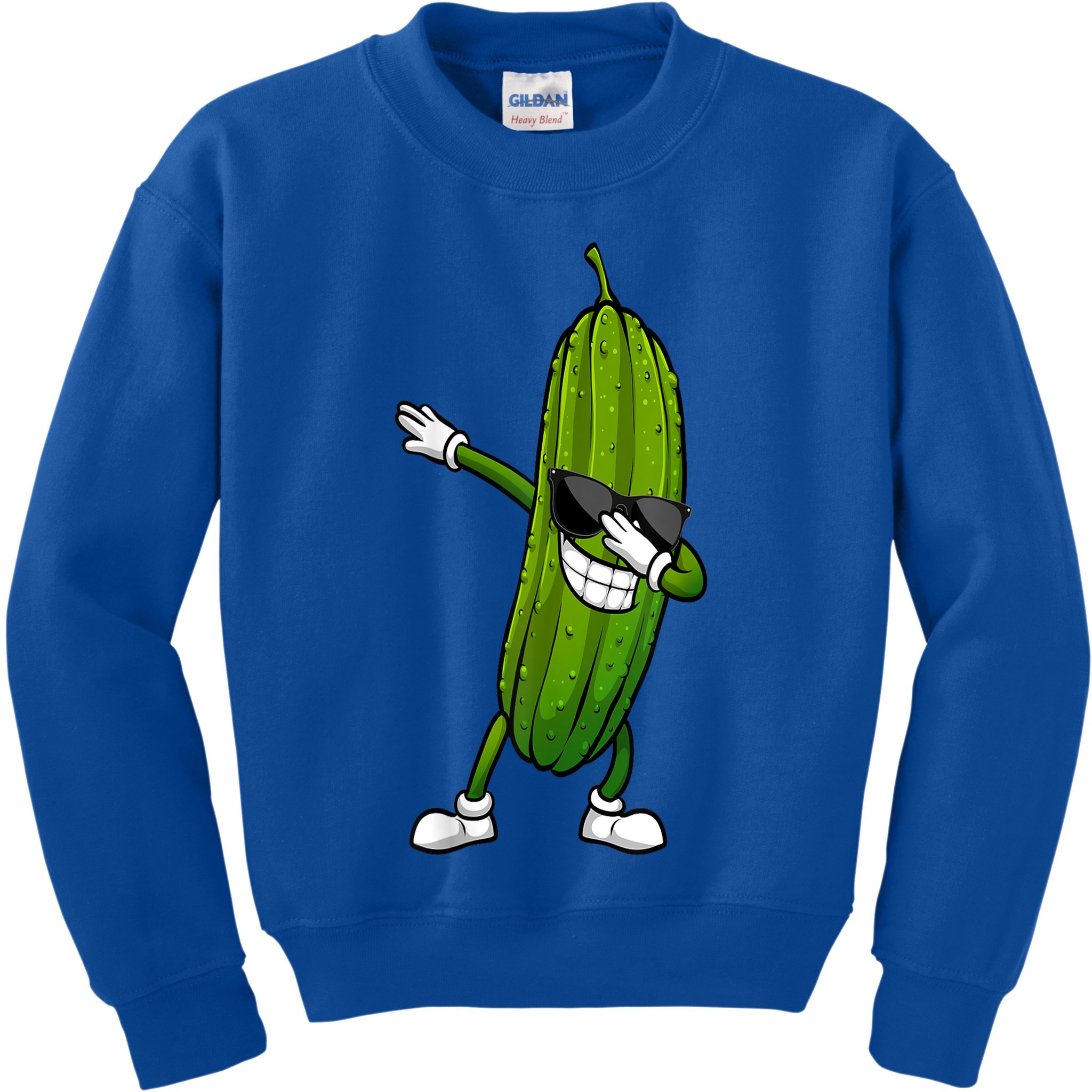 Dill Pickle Dabbing Pickle Glasses Funny Pickle Gift Kids Sweatshirt