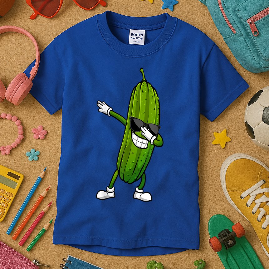 Dill Pickle Dabbing Pickle Glasses Funny Pickle Gift Kids T-Shirt