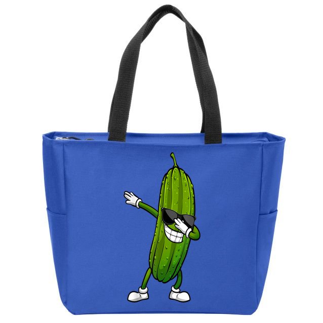 Dill Pickle Dabbing Pickle Glasses Funny Pickle Gift Zip Tote Bag