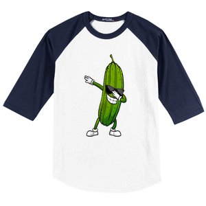 Dill Pickle Dabbing Pickle Glasses Funny Pickle Gift Baseball Sleeve Shirt