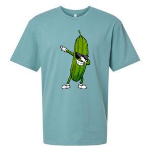 Dill Pickle Dabbing Pickle Glasses Funny Pickle Gift Sueded Cloud Jersey T-Shirt