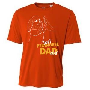 Dog Pekingese Dad Pekingese Best Pekingese Dad Ever Gift Cooling Performance Crew T-Shirt