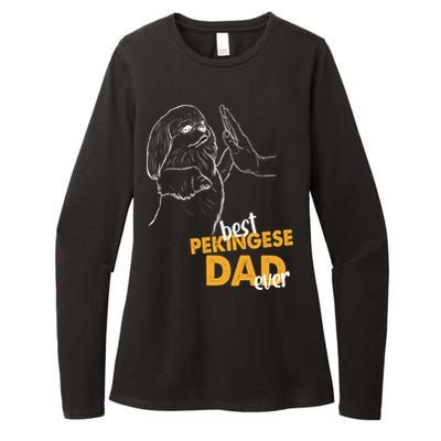 Dog Pekingese Dad Pekingese Best Pekingese Dad Ever Gift Womens CVC Long Sleeve Shirt