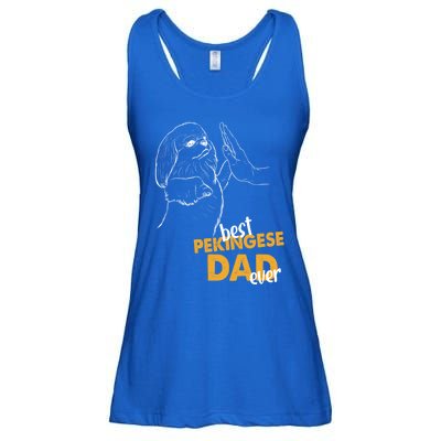 Dog Pekingese Dad Pekingese Best Pekingese Dad Ever Gift Ladies Essential Flowy Tank